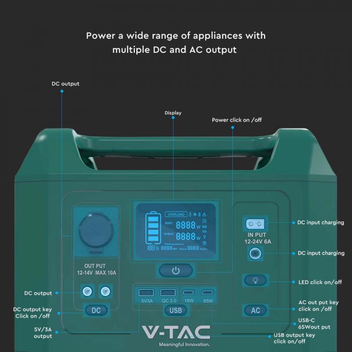Load image into Gallery viewer, Powerstation V-TAC 600W